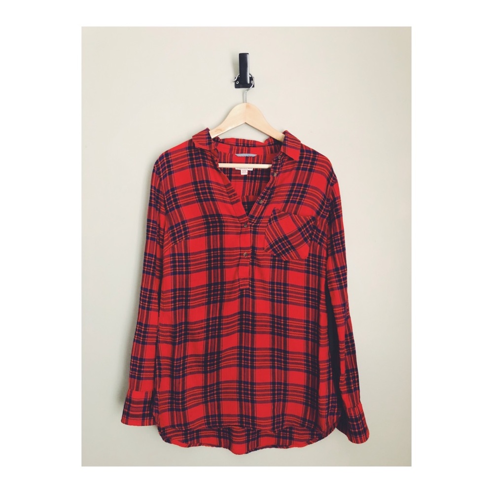 Half-button Flannel